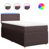 vidaXL Boxspring posteľ s matracom tmavohned&aacute; 100x200 cm l&aacute;tka