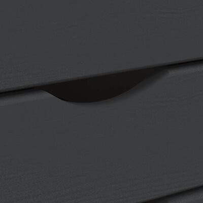 vidaXL Skrinka so zásuvkami na kolieskach MOSS sivá masívna borovica