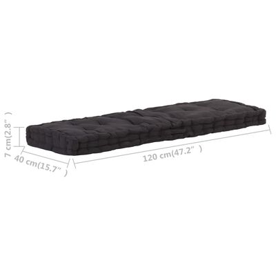 vidaXL Podložka na paletový nábytok 120x40x7 cm, čierna