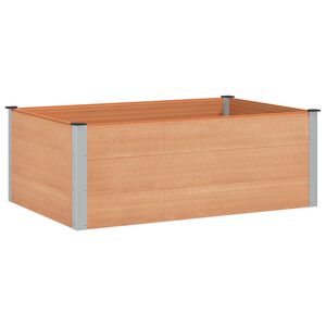 vidaXL Vyv&yacute;&scaron;en&yacute; z&aacute;hradn&yacute; z&aacute;hon Hned&aacute; 150 x 100 x 54 cm WPC a hlin&iacute;k