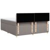 vidaXL Posteľn&yacute; r&aacute;m boxspring s matracom sivohned 180x200 cm l&aacute;tka