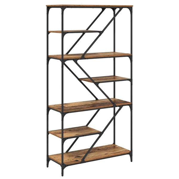 vidaXL Reg&aacute;l na knihy Star&eacute; drevo 91 x 36 x 176 cm Kompozitn&eacute; drevo