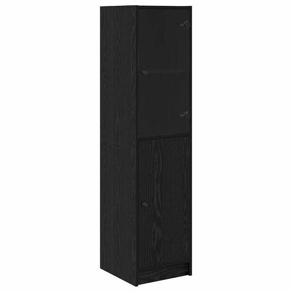 vidaXL Highboard Čierny dub 35 x 37 x 142 cm Kompozitn&eacute; drevo
