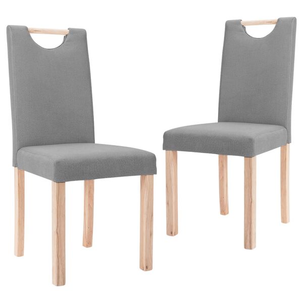 vidaXL Jed&aacute;lensk&eacute; stoličky 2 ks bledosiv&eacute; l&aacute;tkov&eacute;