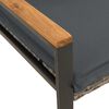 vidaXL lavička s vank&uacute;&scaron;om Siv&aacute; a tmavo siv&aacute; 115 x 65 x 72 cm Ratan