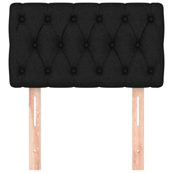 vidaXL Čelo postele čierne 80 x 7 x 78/88 cm látka