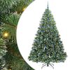 vidaXL Umel&yacute; vianočn&yacute; stromček s 300 LED-i Zelen&aacute; 210 cm PE a PVC