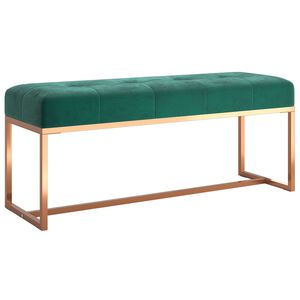 vidaXL Lavička tmavozelen&aacute; 110x36x45 cm zamat