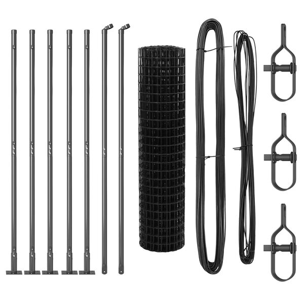 vidaXL Plot s podperou Siv&aacute; 1 x 10 m Ocel a PVC