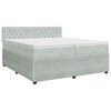 vidaXL Posteľ boxspring s matracom Svetlosiv&aacute; 200 x 200 cm Zamat