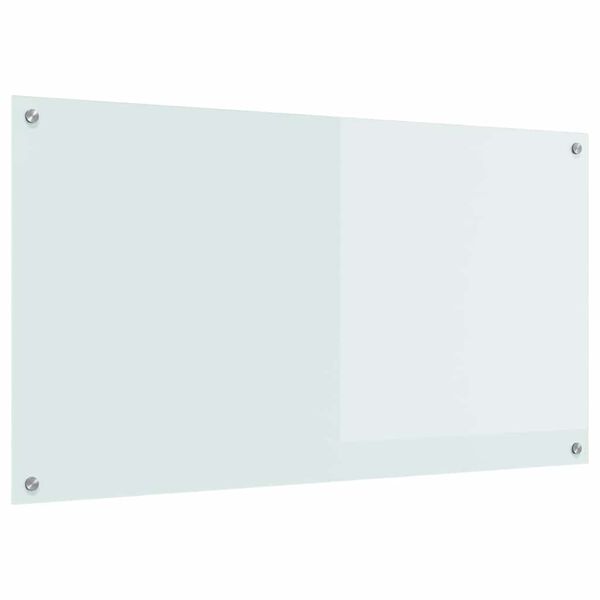 vidaXL Kuchynsk&yacute; backsplash Biela 110 x 60 cm tvrden&eacute; sklo
