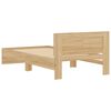 vidaXL Posteľn&yacute; r&aacute;m s čelom a LED svetlami dub sonoma 100x200 cm