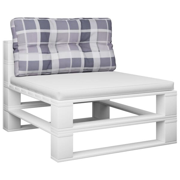 vidaXL Podložka na paletov&uacute; pohovku siv&aacute; k&aacute;rovan&aacute; 70x40x12 cm