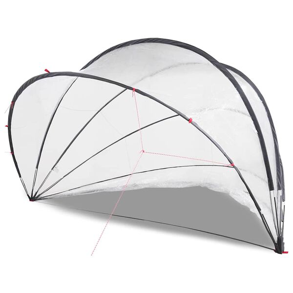 vidaXL Baz&eacute;nov&yacute; kopulovit&yacute; stan Priehľadn&aacute; 500 x 500 x 236 cm PVC