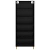 vidaXL Highboard Čierny dub 69,5 x 32,5 x 180 cm Kompozitn&eacute; drevo