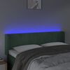 vidaXL Čelo postele s LED tmavozelené 147x16x78/88 cm zamat
