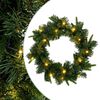 vidaXL Vianočn&yacute; veniec Zelen&aacute; &Oslash; 30 cm PVC a PE 25 LED