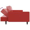 vidaXL 2-miestna rozkladacia pohovka v&iacute;novo-červen&aacute; umel&aacute; koža