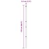 vidaXL Plotové stĺpy 7 pcs Sivá Ø32mm 170 cm Pozinkovaná oceľ