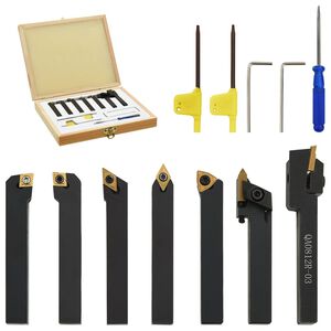 vidaXL S&uacute;stružn&iacute;cke nože, vymeniteľn&eacute; pl&aacute;tky, sada 12 ks, 8x8 mm 70 mm