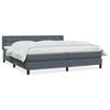 vidaXL Posteľn&yacute; r&aacute;m boxspring s matracom tmavosiv&yacute; 180x210 cm zamat