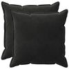 vidaXL Poťah na podložku 2 pcs HOUTEN Čierna 55 x 55 cm Zamat