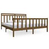 vidaXL Posteľn&yacute; r&aacute;m medov&yacute; 180x200 cm Super King mas&iacute;vne drevo