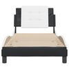 vidaXL R&aacute;m postele bez matraca Zadar čierno-biely 100x200 cm umel&aacute; koža