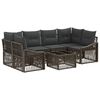 vidaXL S&uacute;prava z&aacute;hradn&yacute;ch pohoviek 7 ks Siv&aacute; 55 x 55 x 37 cm polyratan