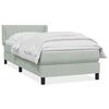 vidaXL Posteľn&yacute; r&aacute;m boxspring s matracom Svetlosiv&aacute; 80x210 cm zamat