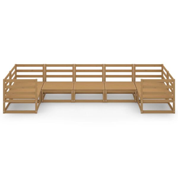 vidaXL 7-dielna z&aacute;hradn&aacute; sedacia s&uacute;prava mas&iacute;vna borovica