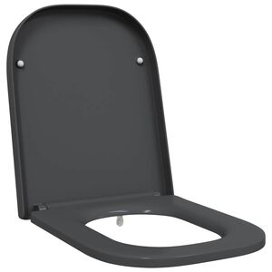 vidaXL WC sedadlo Antracit 47,5 x 35 x 3,6 cm Duroplast