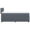 vidaXL Posteľn&yacute; r&aacute;m boxspring s matracom tmavosiv&yacute; 80x200 cm zamat