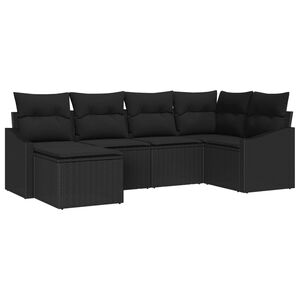 vidaXL Z&aacute;hradn&yacute; jed&aacute;lensk&yacute; set s vank&uacute;&scaron;om s &uacute;ložiskom 6 pcs Čierna