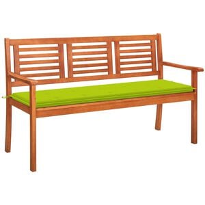 vidaXL 3-miestna z&aacute;hradn&aacute; lavica s vank&uacute;&scaron;om 150 cm eukalyptov&yacute; mas&iacute;v