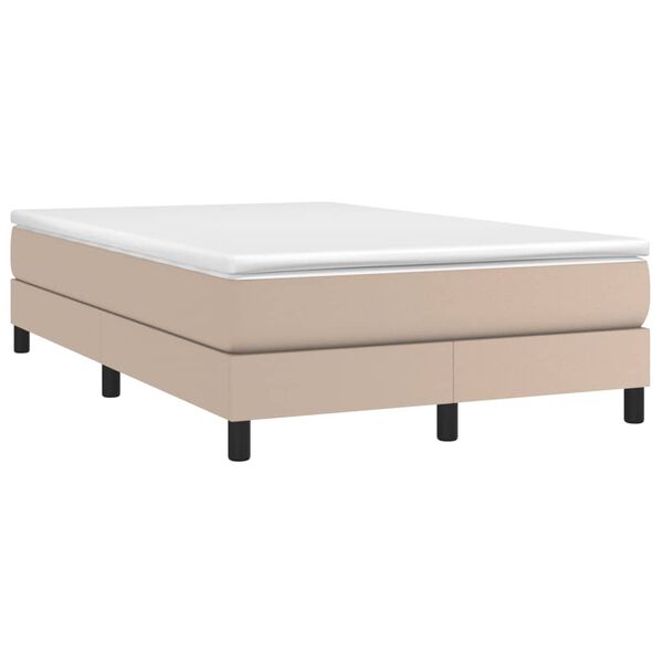 vidaXL Boxspring posteľ+matrac, kapuč&iacute;nov&aacute; 120x190cm, umel&aacute; koža