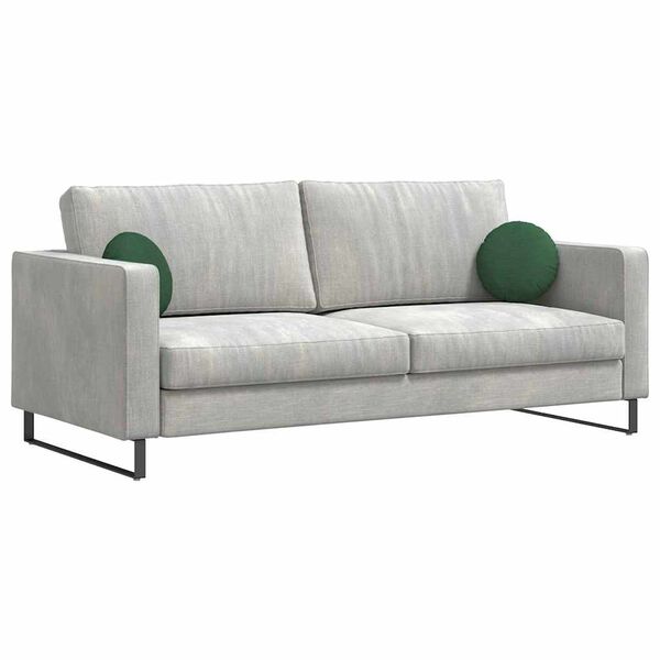 vidaXL Vank&uacute;&scaron;e na sedenie 2 pcs Tmavozelen&aacute; &Oslash; 30 cm Kord&uacute;rov&aacute; tkanina