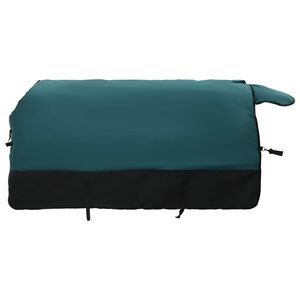 vidaXL Pl&aacute;&scaron;ť pre kone Tmavozelen&aacute; a čierna 75 cm Polyester
