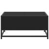 vidaXL Konferenčný stolík čierny 60,5x60,5x30cm kompozitné drevo a kov