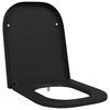 vidaXL WC sedadlo Čierna 47,5 x 35 x 3,6 cm Duroplast