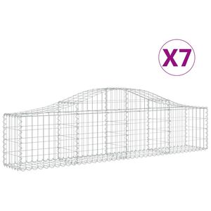 vidaXL Obl&uacute;kov&yacute; gabionov&yacute; k&ocirc;&scaron; 7 ks 200x30x40/60 cm pozinkovan&eacute; železo