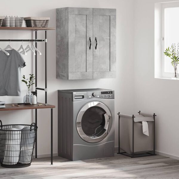 vidaXL N&aacute;stenn&aacute; skrinka bet&oacute;nov&aacute; siv&aacute; 69,5x34x90 cm kompozitn&eacute; drevo