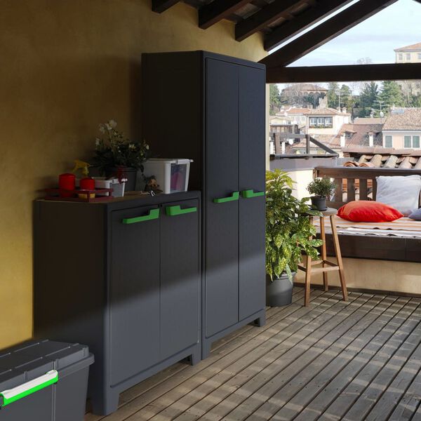 Keter Skladovacia skrinka s policami Moby grafitovosivá 182 cm