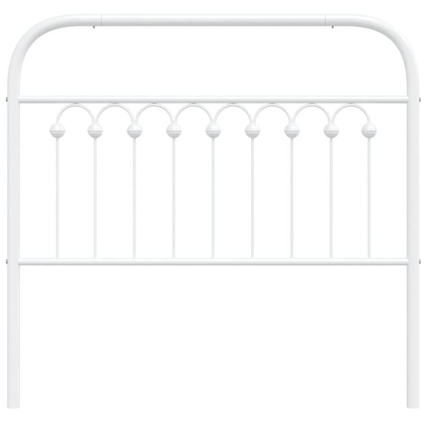 vidaXL Kovov&eacute; n&aacute;hradn&eacute; čelo postele biele 100 cm