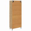 vidaXL Highboard 2 pcs Remeseln&yacute; dub Drevovl&aacute;knit&aacute; doska a sklo