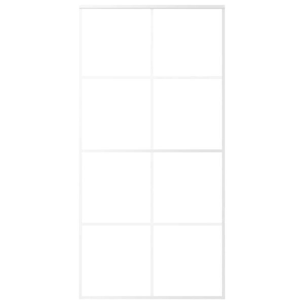 vidaXL Posuvn&eacute; dvere nepriehľadn&eacute; ESG sklo a hlin&iacute;k 102,5x205 cm biele