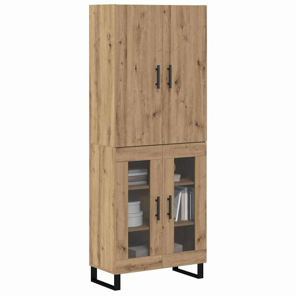vidaXL Highboard 2 pcs Remeseln&yacute; dub 69,5 x 34 x 180 cm