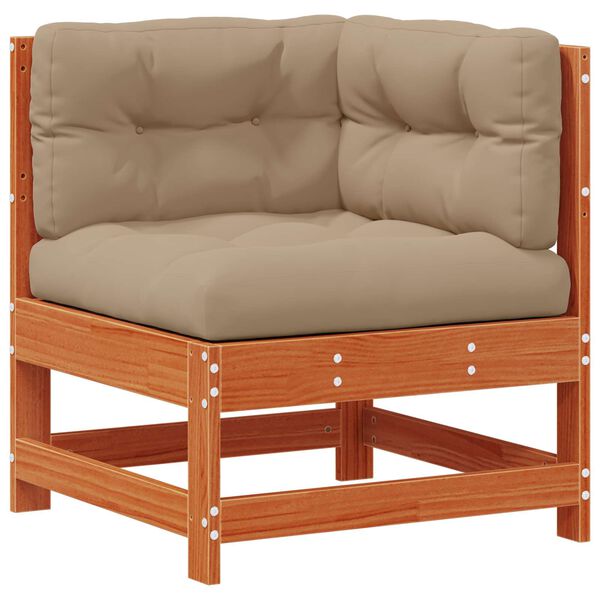 vidaXL Z&aacute;hradn&yacute; lounge set 7 pcs Voskov&aacute; Hned&aacute; Mas&iacute;vna borovica