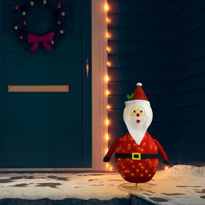 vidaXL Vianočná ozdoba figúrka Santa Claus LED luxusná látka 90 cm