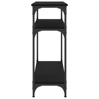 vidaXL Konzolový stolík čierny 75x29x75 cm kompozitné drevo